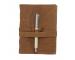 Handmade Soft Leather Journal Bound Strap Leather Writing Journals Diary Cotton 120 Blank Pages