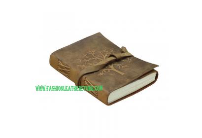 Handmade Soft Leather Journal Tree Of Life Design Sketchbook