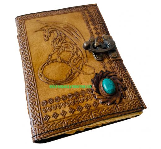 Leather Journals for Writing Notebook Sketchbook Diary with Lock for Men Women DND Book of