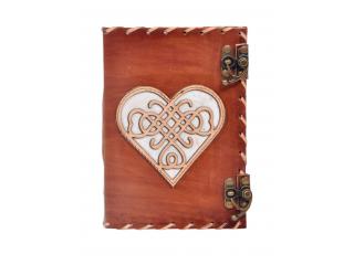 Vintage Handmade Leather Journal Genuine Cut Work Design Heart Journal Notebook