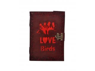 Vintage New Design Cut Work Leather Journal Embossed Love Birds Notebook Diary