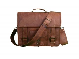 mens vintage leather messenger bag