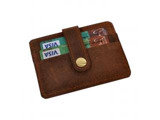 Men's Genuine Crazy Horse Leather Thin Wallet ID Money Credit Card Slim Holder