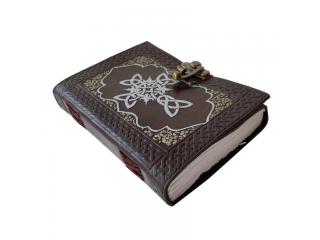 Celtic Cross Embossed Notebook With Brown Color And Handmade Leather Journal