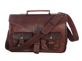 vintage leather travel bag