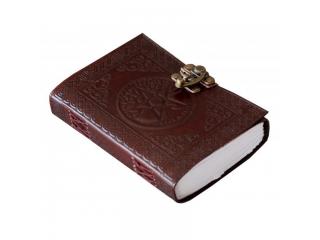 Leather Journal Embossed Celtic Pentagram Star Design Notebook