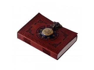 Medieval Leather Journal With Metal Embossing And Buckle Closure Embossed Notebook