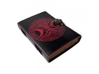 book of shadow triple moon embossed handmade leather journal
