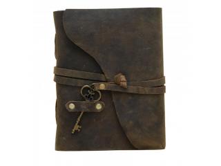 Genuine Handmade Antique Soft Leather With Key Bound Journal