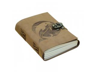 Soft Leather Journal Handmade Design Dolphin Notebook