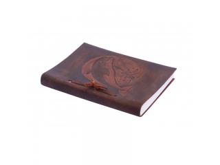 Dolphin Emerging Embossed Design Handmade Soft Leather Bound Journal