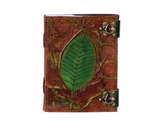 Antique Handmade Tree Of Leaf Leather Journal Sketchbook & Notebook