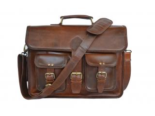 Crazy Horse Leather Briefcase bag