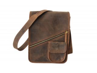 Retro Cracases Men Shoulder Bag Office Handbag Tote Browzy Horse Leather Briefn