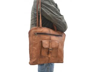 Women Vintage Brown Leather Shoulder Bag
