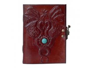 Fairy Dragon Embossed With Stone Leather Journal
