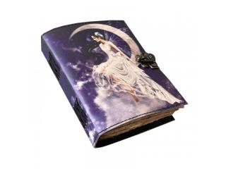 beautiful printed fairy of moon leather journal