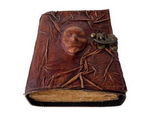 horror handmade deckle edge paper blank leather journal brown antique drawing notebook hocus pocus book blank journal