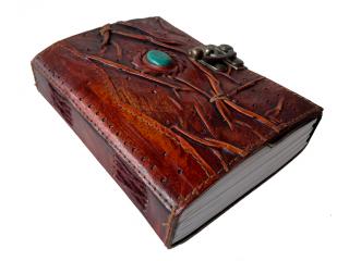 New Handmade Genuine Antique Shape Single Eye Stone Leather Journal Antique Diary