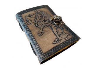 Leather Journal Notebook Rustic Vintage Bound Journals Diary Notebooks 240 Pages Hard Cover Leather Notebook Pentagram Dragon