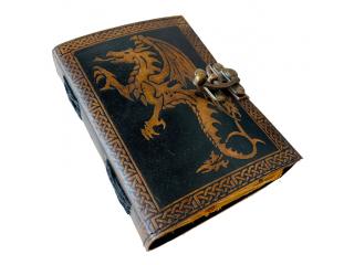 Wholesaler Le Cuir Dragon Wicca Wiccan Antique Leather Antique Double Color Print Embossed
