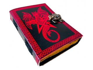 Wholesaler Handmade Star Pentagram Dragon Vintage Journal Spell Book Of Shadows Leather Journal With C Lock Best Gift For Christmas, New Year, Men, Women Deckle Edge Paper 200 Page