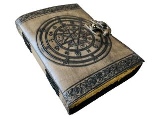 Magic Of Spell Wiccan Sketchbook Deckle Old Pages Journal Leather Pentagram For Women Vint