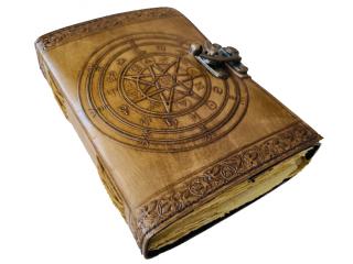 Leather Pentagram For Women Vintage Book Of Shadows Magic Of Spell Wiccan Sketchbook Deckl
