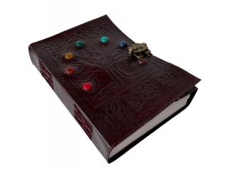 Wholesaler Celtic Tree Embossed Seven Stone Notebook With Tobacco Color