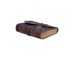 Handmade Leather Bound Journals Notebook - For Him & Her Key Lock