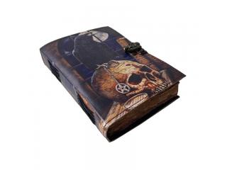  Leather The Symbol Of Crow Dead Skull Print Deckle Edge Paper Journal
