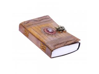 Handmade Antique Leather Journals Writing Travel Diary With Stone Dairy