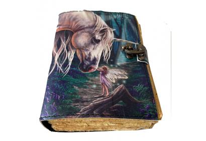 Handmade horse Print Design Vintage deckle Paper Leather Printed Journal Notebook journals For Men And Women Craft Unlined