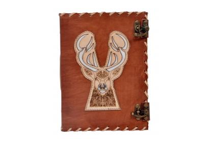 Direct Factory Prize Leather Journal Wholesaler New Cut Work Design Deer Journal Notebook