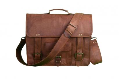 mens vintage leather messenger bag