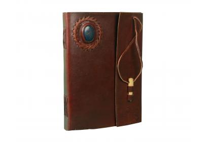Celtic Vintage Handmade Genuine leather School, book, small notepad Journals Album gift with Stone And Pen Closer