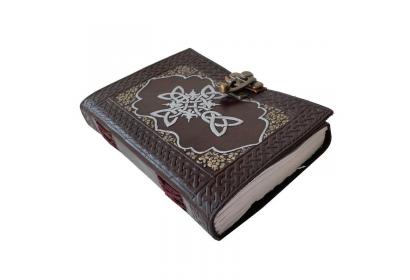 Celtic Cross Embossed Notebook With Brown Color And Handmade Leather Journal