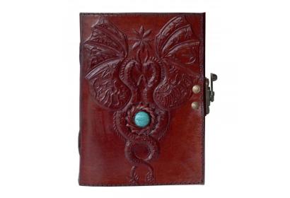 Fairy Dragon Embossed With Stone Leather Journal