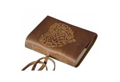 Antique Soft Leather Journal Handmade Heart Embossed Antique Design Notebook