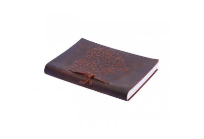 Handmade Soft Leather Journal Writing Bound Heart Embossed Journals Diary