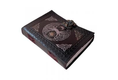 Celtic Tree Embossed Notebook Brown With Antique Two Color And Handmade