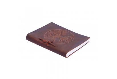 Embossed Handmade Soft Leather Journal Writing Round Tree Of Life Journal