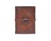 Leather Journal Clasp Embossed Stone Unlined Blue Page Diary Notebook Handmade