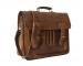 Mens Canvas shoulder messenger bag crazy horse leather briefcase travel handbag