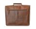 100% Real Crazy horse Leather Men's Brown Briefcase Handbag Laptop Bag Shoulder