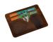 Handmade Hunter Leather Genuine Leather Multi Credit Card Holder Business Men Debit Card Pocket Wallet