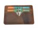 Handmade Hunter Leather Genuine Leather Multi Credit Card Holder Business Men Debit Card Pocket Wallet