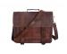 Real Goat Leather Padded Office Briefcase Laptop Satchel Messenger Bag