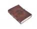 Leather Journal Clasp Embossed Stone Unlined Blue Page Diary Notebook Handmade