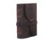Bound Handmade Soft Leather Journal Antique Design For Him & Her Use Diary Recycled Cotton Unlined 120 Blank Pages
